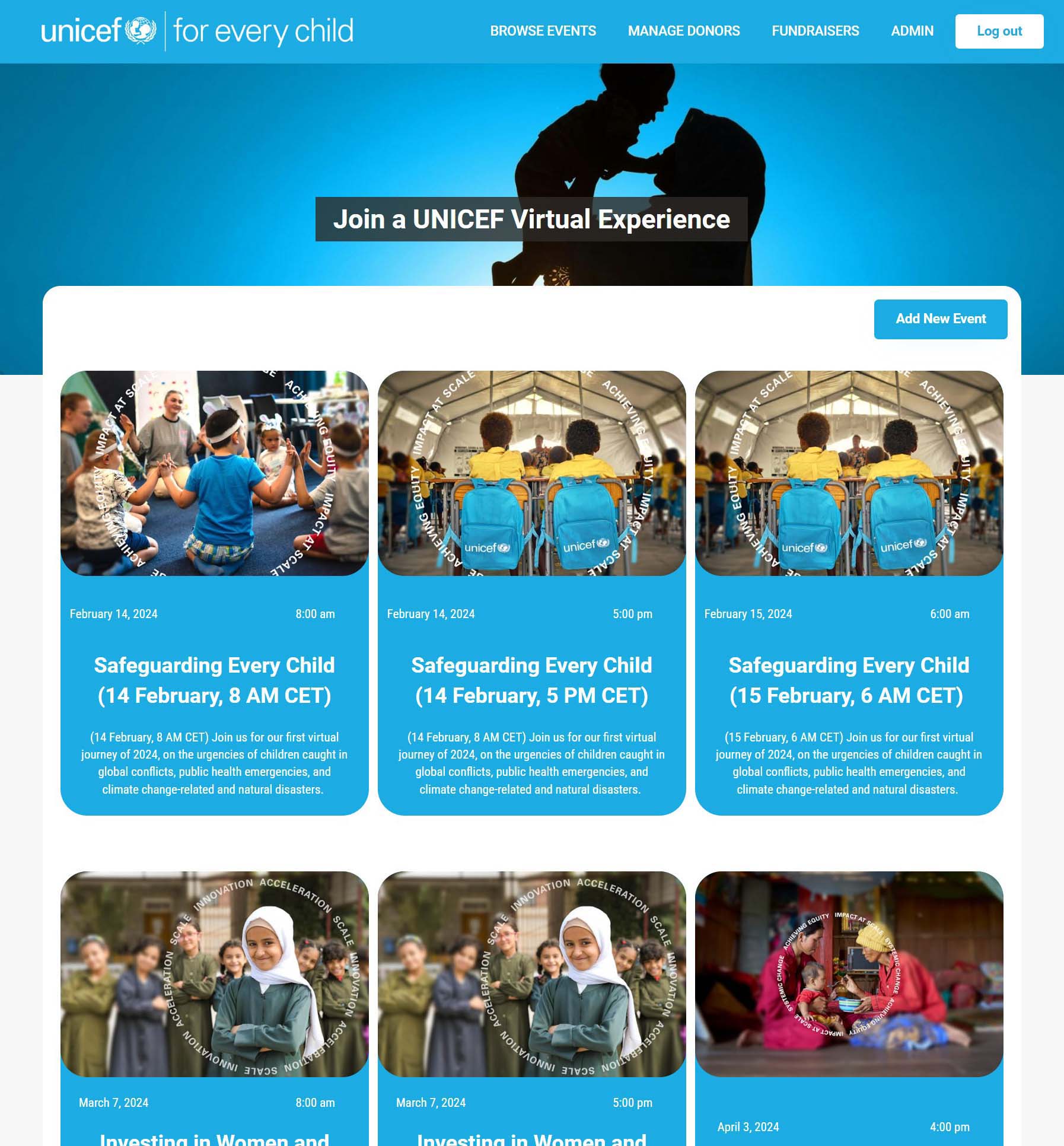 UNICEF TV Digital Event Platform